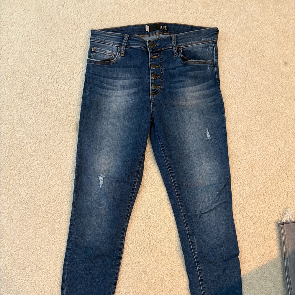 Kut from the Kloth Dark Blue Ankle Jeans